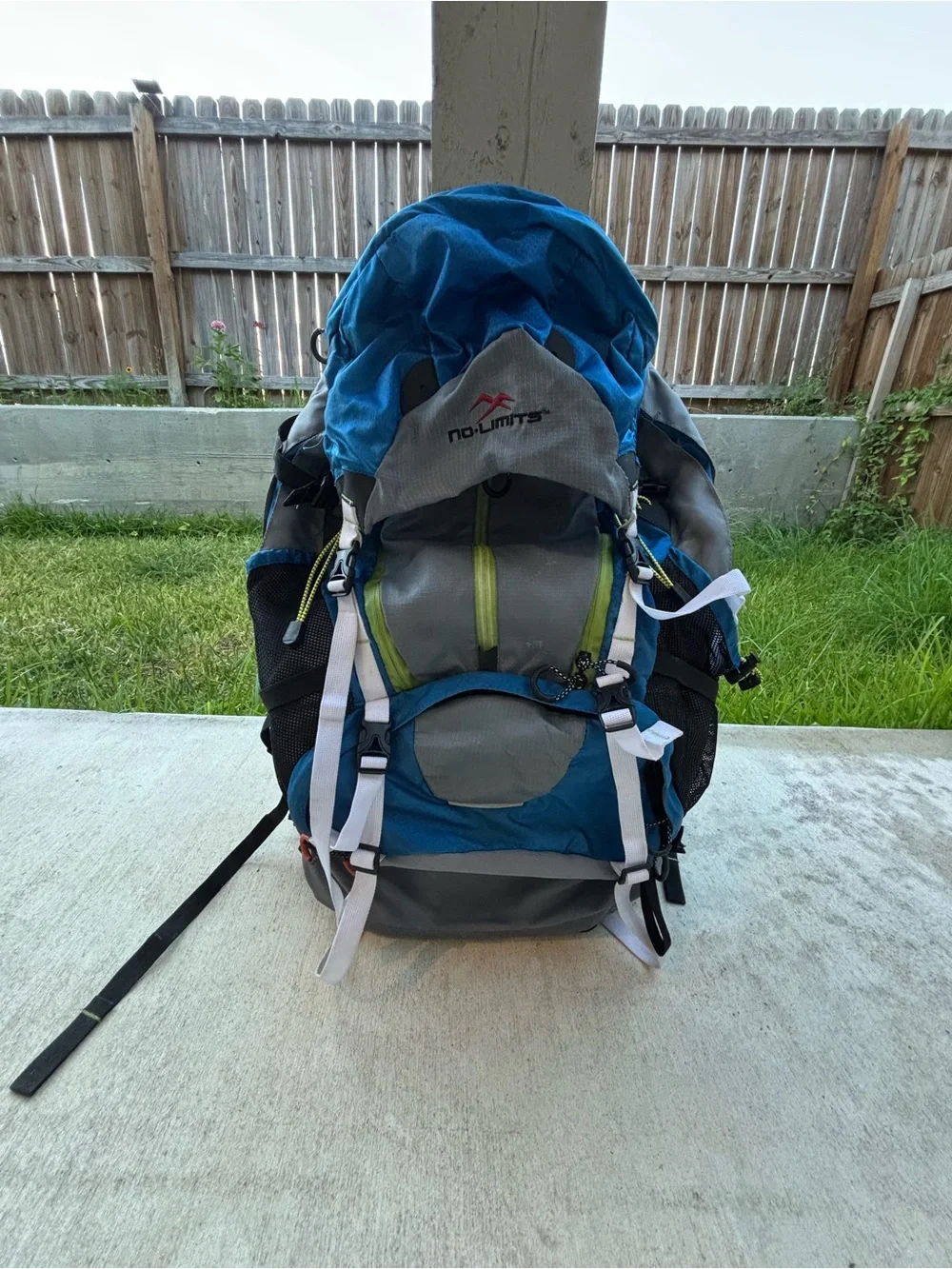 No Limits Blue & Gray Hiking Backpack
